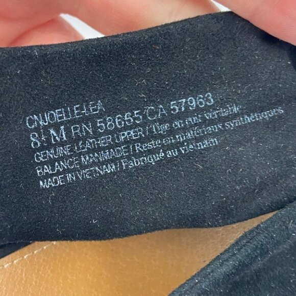 NEW Nordstrom Caslon Joelle Flatform Black Sandals Suede Platform Size 8.5 Y2K - Picture 10 of 10